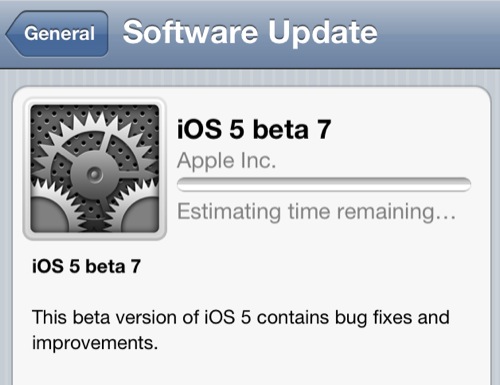 iOS 5 beta 7 disponibile al download