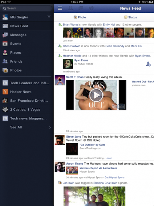 Facebook per iPad