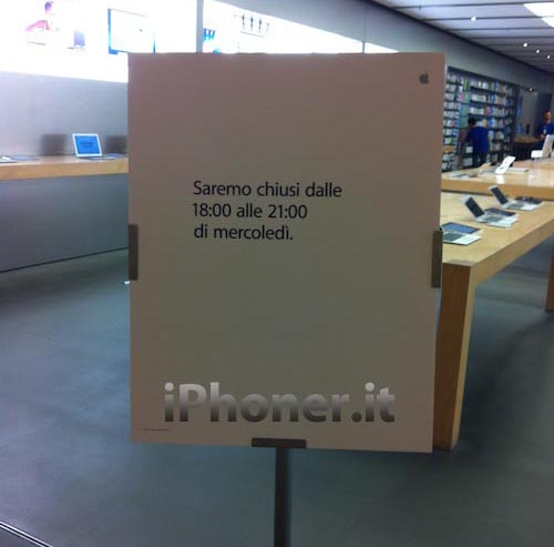 Apple Store avviso