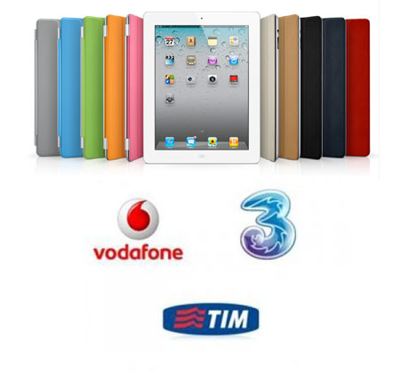 iPad 2 Tim, Vodafone e 3