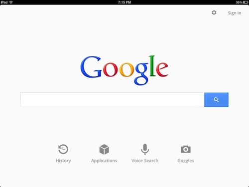 Google Search: l'app ufficiale si rifà il look per iPad