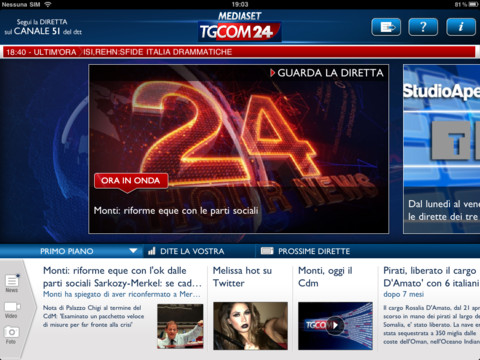 TGCOM24 HD si aggiorna e permette la visione del nuovo canale del digitale terrestre