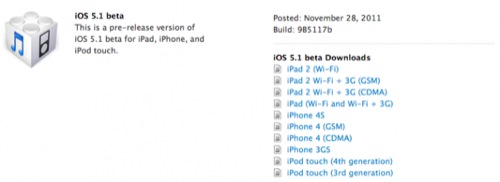 iOS 5.1 in versione beta disponibile agli sviluppatori