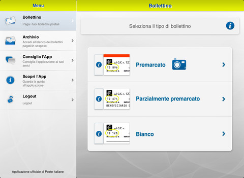 Poste Italiane lancia Bollettino: la nuova app per pagare i bollettini da iPad