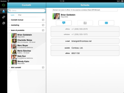 Microsoft Lync 2010 for iPad
