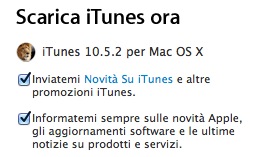 iTunes 10.5.2 disponibile al download