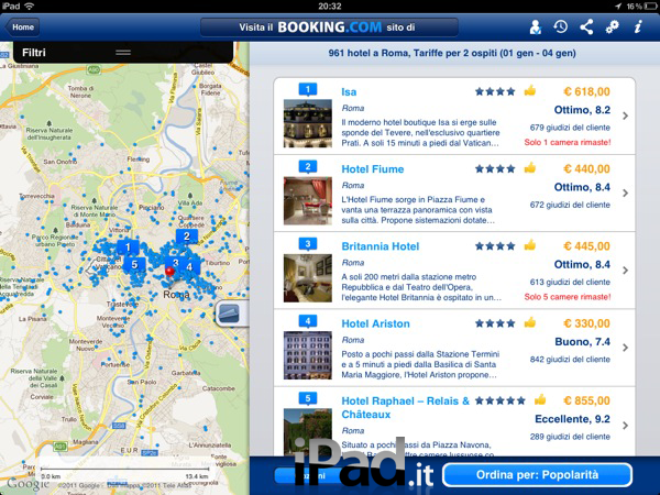 booking ipad