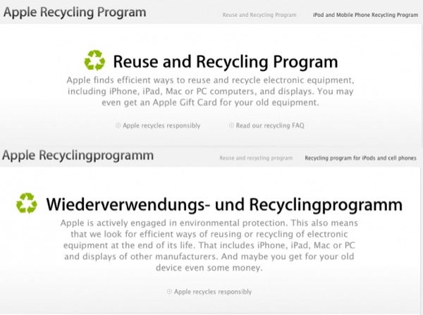 Apple: il programma di riciclaggio al via in UK, Francia e Germania