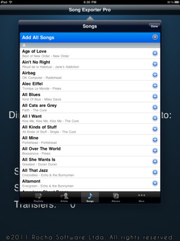 song exporter pro ipad