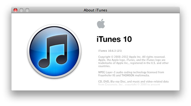 Apple rilascia iTunes 10.6.3