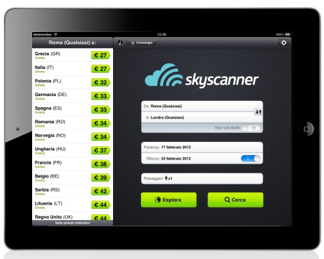 L'app Skyscanner raggiunge 10 milioni di download