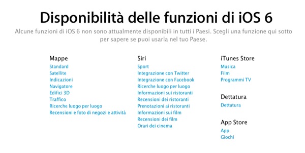 ios 6 funzioni