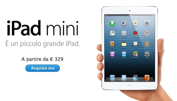 Iniziano i pre-ordini per l'iPad mini