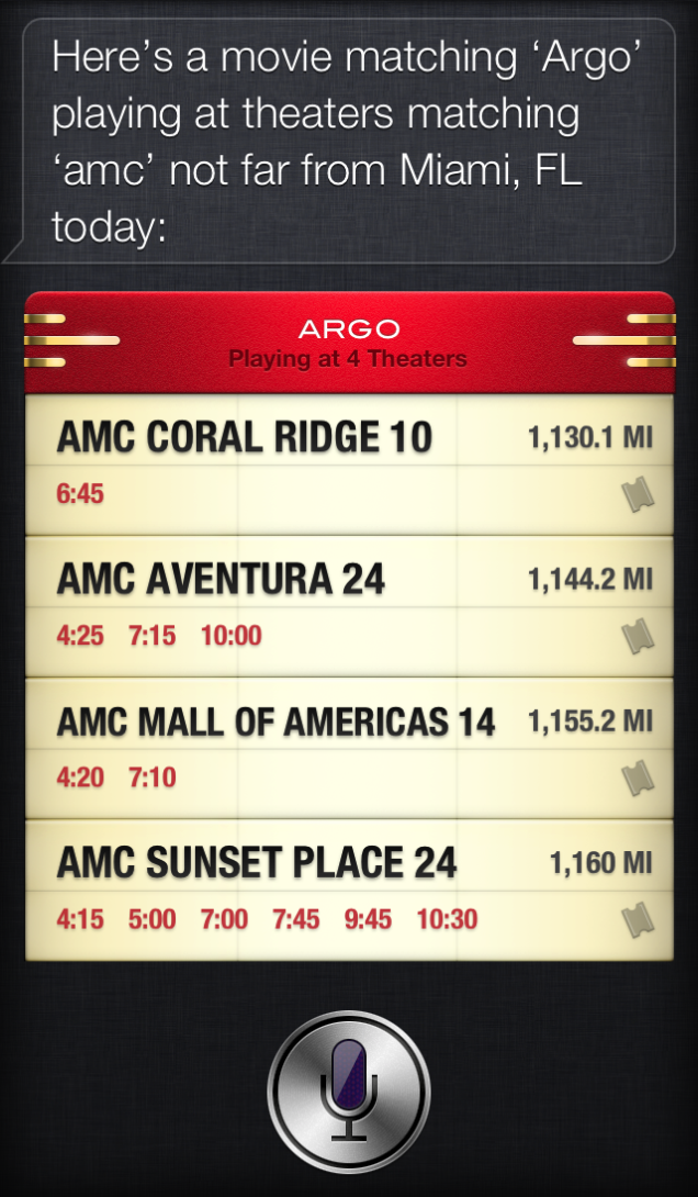 iOS 6.1: Siri avrà l'opzione di acquisto biglietti del cinema dall'app Fandango