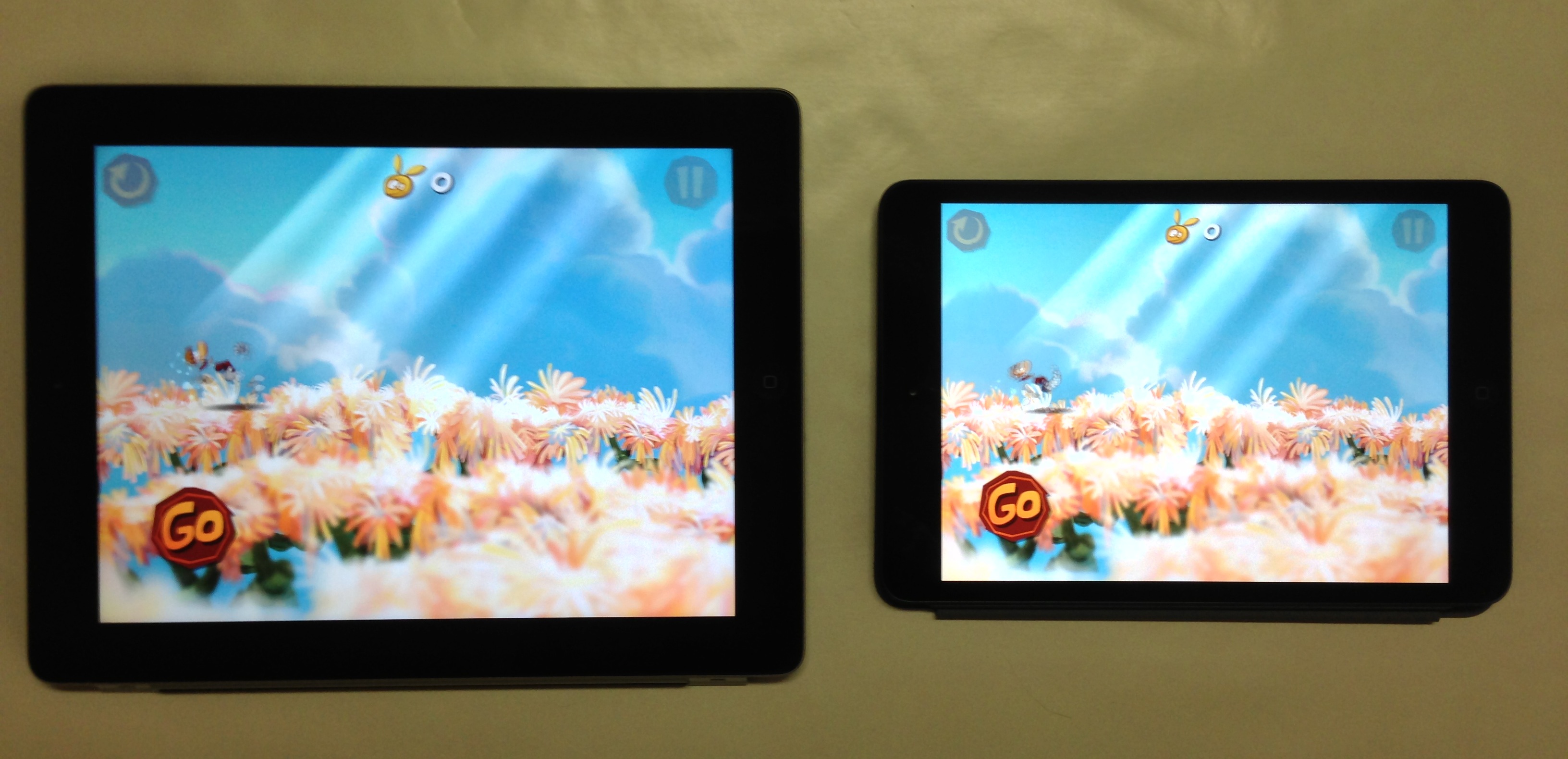 Giochi su iPad mini: alcune immagini che li comparano con le versioni per iPad di terza generazione