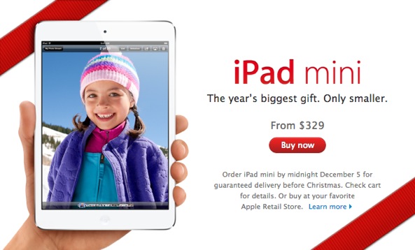 Apple garantisce: consegneremo i vostri iPad mini prima di Natale