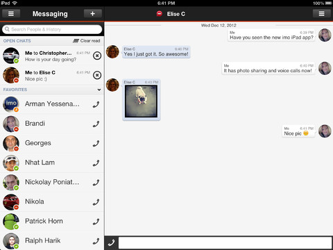 imo messenger for iPad