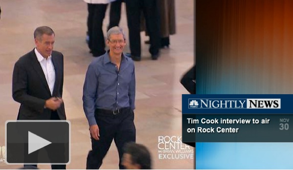 Tim Cook ospite a Rock Center sulla NBC questa settimana