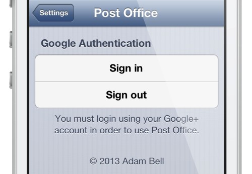 postoffice google glass ios