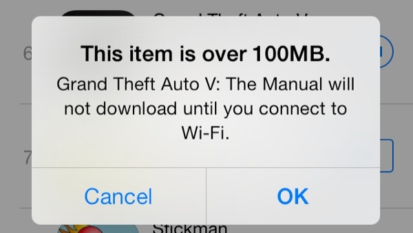 Download App: limite di 100 MB su iOS 7 per chi scarica app da 3G