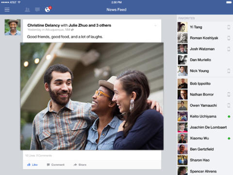 Facebook: nuova versione 6.6 su App Store