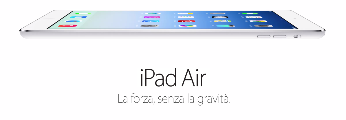 iPad Air disponibile in Italia