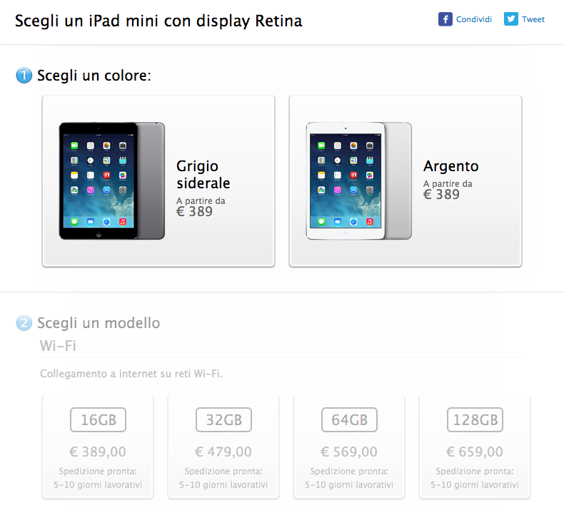 ipad mini retina disponibile