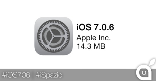 iOS 7.0.6, download disponibile (ecco i link per gli iPad)