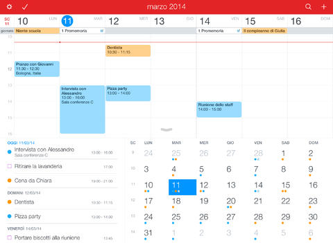 Fantastical 2, la migliore app calendario per iPad