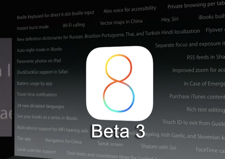 iOS 8 beta 3