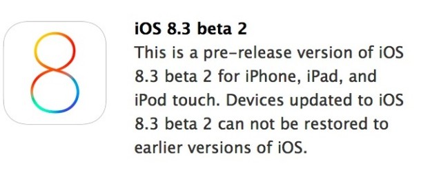 beta 2 di iOS 8.3