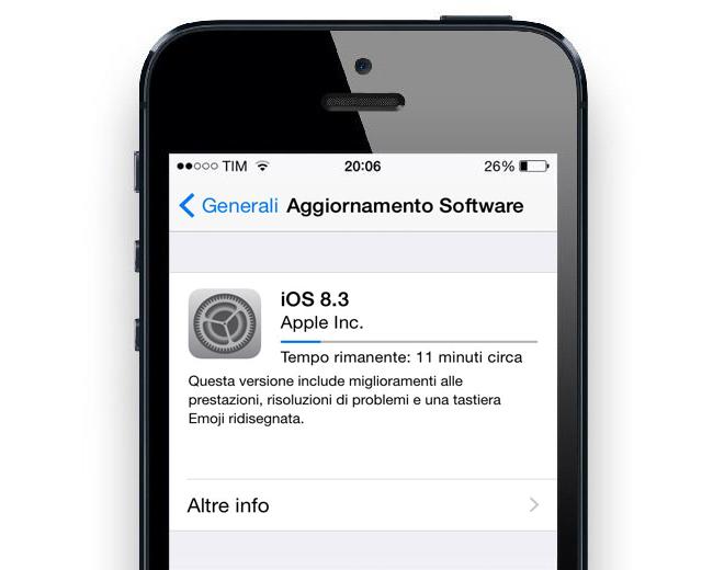 iOS 8.3, rilasciato per i dispositivi Apple