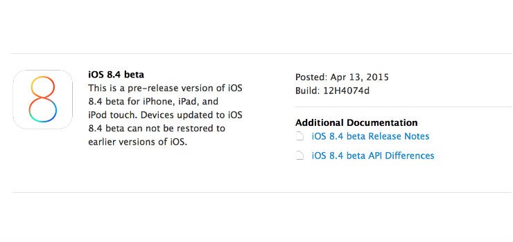 iOS 8.4, arriva la beta