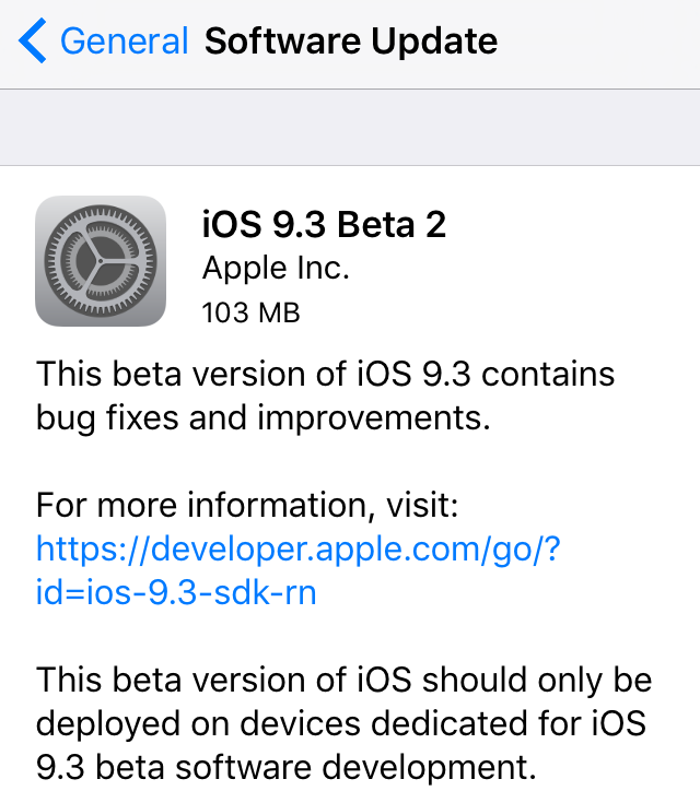 iOS 9.3 beta 2 anche per gli iPad: quali novità aspettarsi